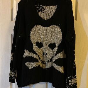 Black Skull Sweater